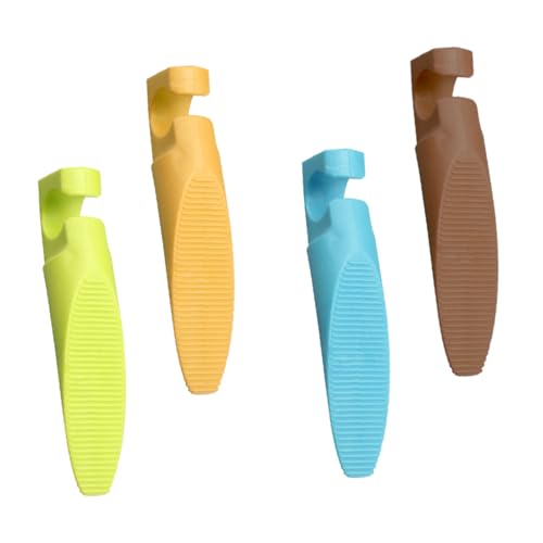 EXHUMKY 4 Stück Türstopper aus PVC Kindersicherer Türschutz mit Anti klemmfunktion Farbige Türkeile für Zuhause und Büro Schützender Türkeil gegen Quetschgefahr von EXHUMKY