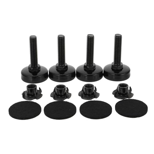 EXHUMKY 4 Stück Verstellbare Möbelbeine Robuste Leveler für Tisch und Möbelstabilisierung Höhenverstellbare Füße für Schränke Tische und Gartenbänke von EXHUMKY