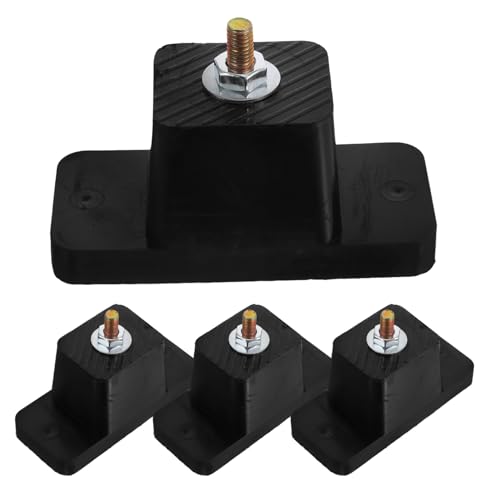 EXHUMKY 4 Stück Vibrationsmatten für Klimaanlagen Schwingungsdämpfer Pads zur Geräuschreduzierung für Outdoor Geräte und Kompressoren Schwarz von EXHUMKY