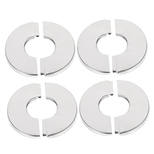 EXHUMKY 4Stücke Rostfreie Escutcheon Rohrabdeckungen Dekorative Sanitärplatten für Wasserrohre Installieren Korrosionsbeständig und Leicht zu Reinigen von EXHUMKY