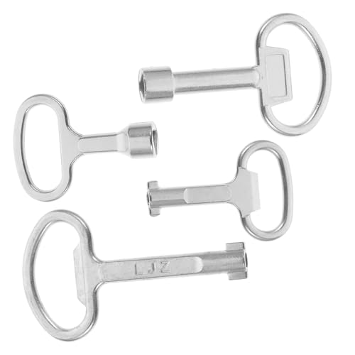 EXHUMKY 4Stücke Schlüssel Multifunktionale Dreieck Wort Schlüssel für Heizkörper Gas und Stromzähler Robust und Langlebig Geeignet von EXHUMKY