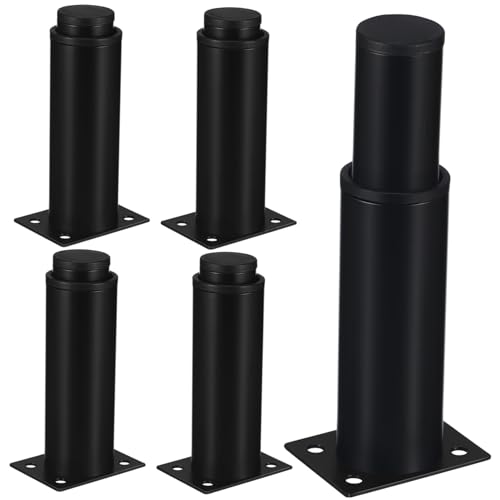 EXHUMKY 4Stücke Verstellbare Möbelfüße Höhenverstellbare Möbelstütze Schwarzem für Sofa und Schrank Einfache Installation Stabil von EXHUMKY