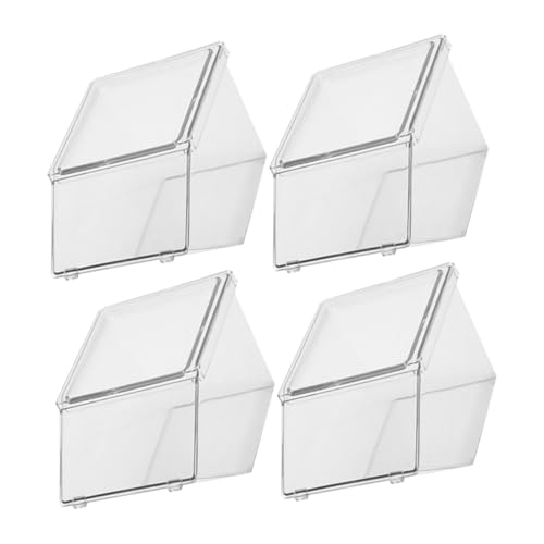 EXHUMKY 4stücke Teiliges Teebeutel-organizer Stapelbare Acryl-aufbewahrungsbox Mit Deckel Für Teebeutel Und Gewürzpackungen Platzsparend Für Küche Und Tischdekoration von EXHUMKY