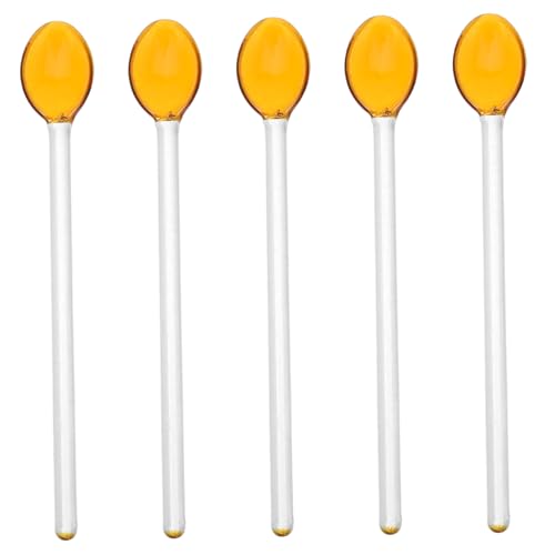 EXHUMKY 5 Stück Lange Glaslöffel Teilig Hitzebeständig für Kaffee Tee und Desserts Elegantes Design Komfortabler Griff Einfach zu Reinigen aus Sicherem für Jede Gelegenheit EXHUMKY 5 Stück Lange Glaslöffel Teilig Hitzebeständig für Kaffee Tee und Desserts Elegantes Design Komfortabler Griff Einfach zu Reinigen aus Sicherem für Jede Gelegenheit von EXHUMKY