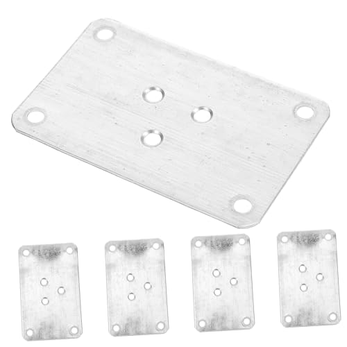 EXHUMKY 5 Stück Teiliges Möbelbeine Montageschablonen Stabile Befestigungsplatten Eisen für Sofas und Tische Installieren Langlebig und Robust für Möbelreparatur von EXHUMKY