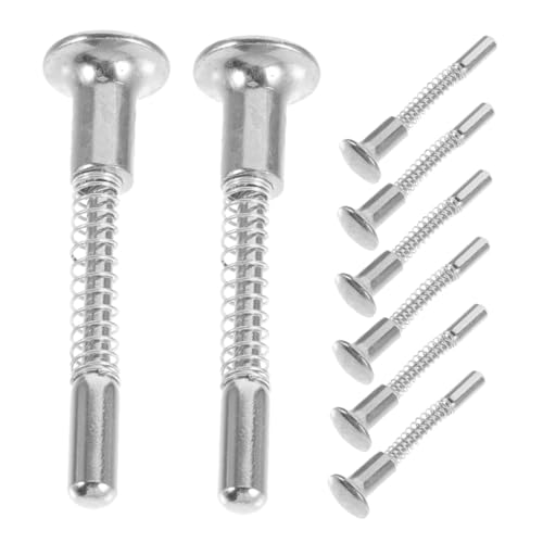 EXHUMKY 6 Stück Federbelasteter Bettriegel Teiliges Verstellbar Babybett Fenster Riegel Plunger Pin Vielseitig für Krippe und Kleinkindbett Einfache Montage Langlebig und Praktisch zur von EXHUMKY