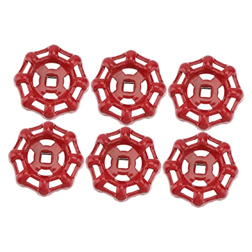 EXHUMKY 6 Stück Teiliges Absperrventil Handrad Gusseisen Robuste Metallgriffe für Zuverlässige Verwendung Garten und Heizung Rot EXHUMKY 6 Stück Teiliges Absperrventil Handrad Gusseisen Robuste Metallgriffe für Zuverlässige Verwendung Garten und Heizung Rot von EXHUMKY