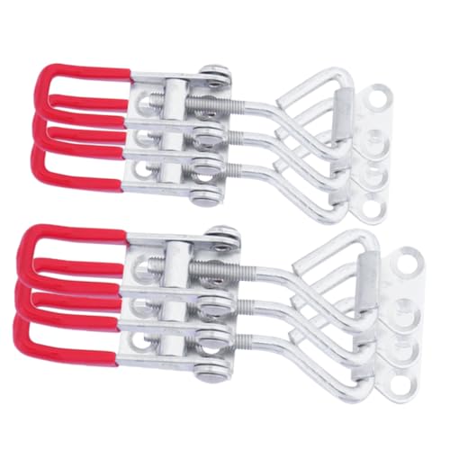 EXHUMKY 6 Stück Teiliges Verstellbares Heavy Duty Toggle Clamp Tragkraft Robuste Latch Klemme für Türen Tore Holz Metallkonstruktionen Rostbeständig und Einfach Montierbar EXHUMKY 6 Stück Teiliges Verstellbares Heavy Duty Toggle Clamp Tragkraft Robuste Latch Klemme für Türen Tore Holz Metallkonstruktionen Rostbeständig und Einfach Montierbar von EXHUMKY