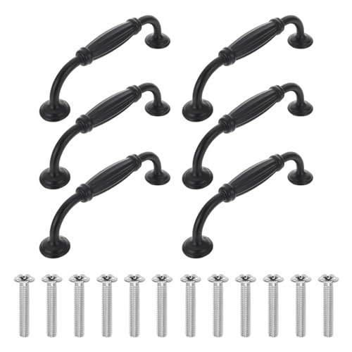 EXHUMKY 6 Stück Türgriffe Aluminiumlegierung Moderne Schwarze Möbelgriffe für Küchenschränke Lochabstand Langlebig und Installieren EXHUMKY 6 Stück Türgriffe Aluminiumlegierung Moderne Schwarze Möbelgriffe für Küchenschränke Lochabstand Langlebig und Installieren von EXHUMKY