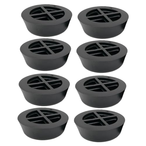 EXHUMKY 8Stücke Teiliges Vibrations Pad für Waschmaschinen rutschfeste Fußpolster zur Schwingungsdämpfung für Einen Ruhigen Haushalt Schwarz von EXHUMKY