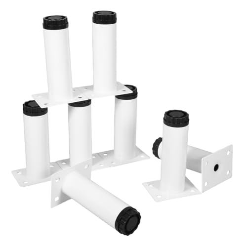 EXHUMKY 8Stücke Verstellbare Möbelbeine Metall für Sofas Betten und Schränke Robuste Ersatzfüße für Stabile Unterstützung und Einfache Montage von EXHUMKY