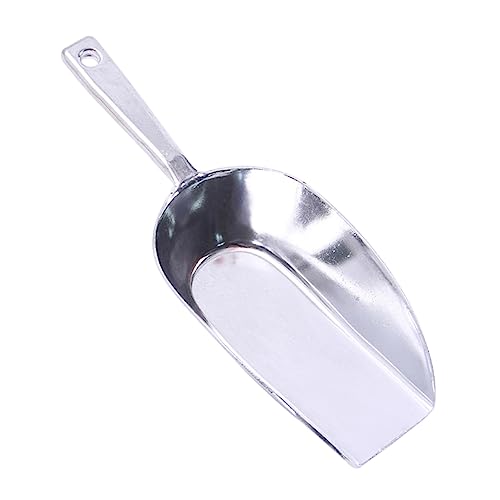 EXHUMKY Aluminium Eisschaufel mit Langem Griff Praktische Schaufel für Eiswürfel Pommes und Rutschfest Ergonomisch für Partys und Buffets von EXHUMKY