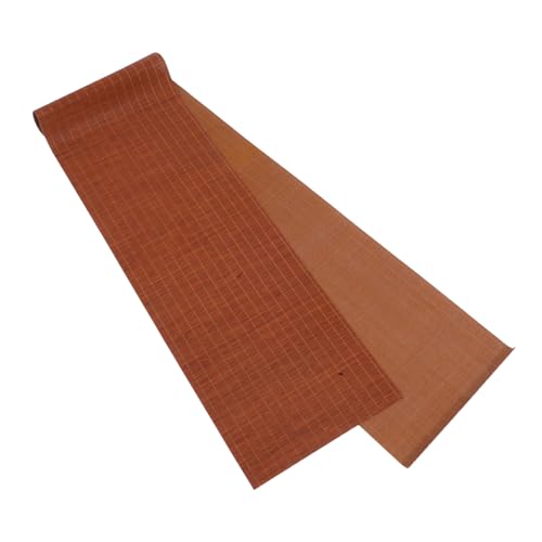 EXHUMKY Bambusmattenmatte Bechermatte aus Bambus Tischläufer aus Bambus Tischdeckenschutz Esszimmertisch-Schutzpolster Tischläufer für Tee Tabelle Top Protector Light Brown von EXHUMKY