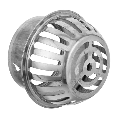 EXHUMKY Bodenablauf mit Antiblockierfunktion Dachrinnenblocker Dachrinnenablauf für den Außenbereich Rinnenfiltersieb Dachrinnenschutz Sieb Rinnenwerkzeuge Rostfreier Stahl Silver von EXHUMKY