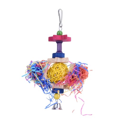 EXHUMKY Buntes Papageien kauspielzeug aus Holz Metall und Schnur Langlebig und Gesundheitsfördernd Geeignet für Papageien und Kleine Vögel Fördert Natürliche Zufällige Farbe EXHUMKY Buntes Papageien kauspielzeug aus Holz Metall und Schnur Langlebig und Gesundheitsfördernd Geeignet für Papageien und Kleine Vögel Fördert Natürliche Zufällige Farbe von EXHUMKY