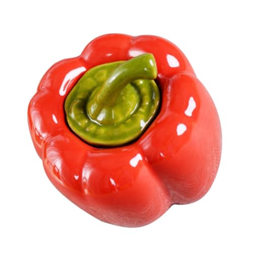 EXHUMKY Teedose Aus Keramik Luftdichtes Pimiento-design Für Snacks Tee Und Gewürze Dekorativ Und Funktional Für Zuhause Und Büro von EXHUMKY