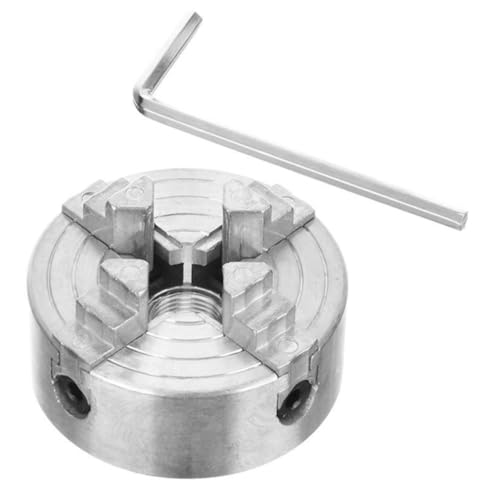EXHUMKY Chuck -Werkzeug Holzbearbeitungsdrehfutter DIY-Klemmenversorgung Mini-Bohrfutter Klemmzubehör Metall -Drehzubehör Handspannfutter Drehspielwerkzeug DIY-Tool Zinklegierung Silber von EXHUMKY