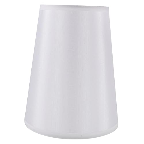 EXHUMKY Dekorativer Lampenschirm für Tischlampe Halbkreisförmiger Lampenschirm Weiß für Schlafzimmer Wohnzimmer und Büro Einfache Montage und Stilvolles Design von EXHUMKY