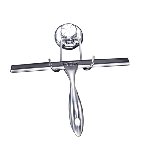 EXHUMKY Edelstahl Fensterwischer mit Saugnapf Rostfrei Doppelseitiger Gummi Abzieher für Badspiegel Duschglas Autofenster Einfache Montage Glatten Oberflächen Vielseitig Einsetzbar EXHUMKY Edelstahl Fensterwischer mit Saugnapf Rostfrei Doppelseitiger Gummi Abzieher für Badspiegel Duschglas Autofenster Einfache Montage Glatten Oberflächen Vielseitig Einsetzbar von EXHUMKY