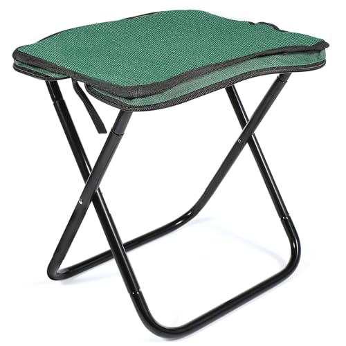 EXHUMKY Faltbarer Campinghocker Aluminiumlegierung Leichter Tragbarer Klappstuhl für Outdoor Aktivitäten Angeln Garten und Reisen Platzsparendes Design Robuste Konstruktion von EXHUMKY