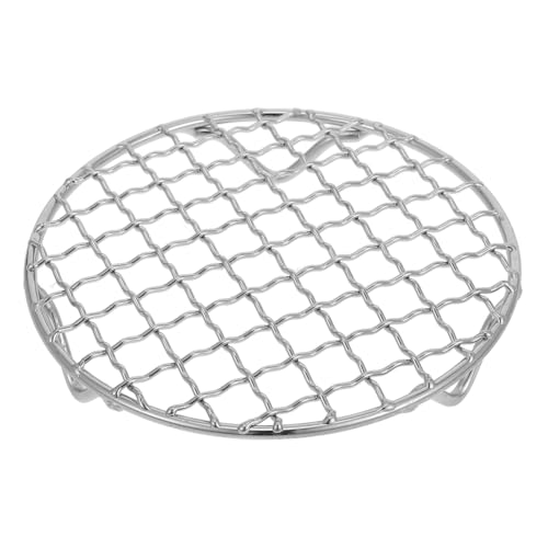 EXHUMKY Grillrost für Luftfritteuse Rundes Küchengitter mit Stabilen Füßen für Backen und Grillen Geeignet für Elektro und Keramikherde Hitzebeständig und Korrosionsresistent von EXHUMKY