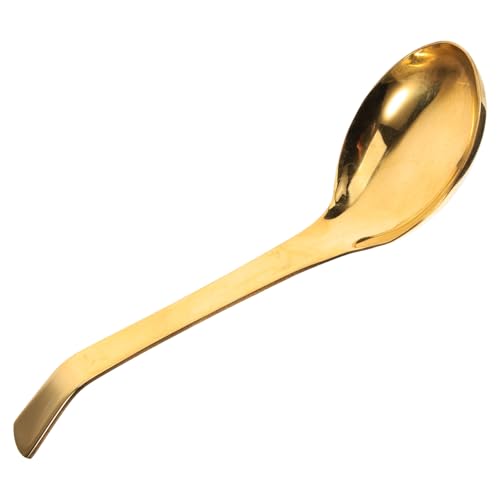 EXHUMKY Großer Suppenlöffel aus Massivem Messing mit Ergonomischem Dickem Langgriff Stabiler Schöpflöffel für Küche und Haushalt Praktischer Kochlöffel für Suppen und Soßen EXHUMKY Großer Suppenlöffel aus Massivem Messing mit Ergonomischem Dickem Langgriff Stabiler Schöpflöffel für Küche und Haushalt Praktischer Kochlöffel für Suppen und Soßen von EXHUMKY
