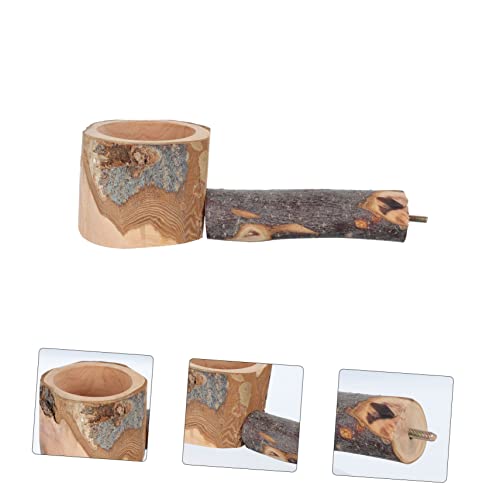 EXHUMKY Holz Papagei Kletter Futterstation mit Futtertrog Wetterfestes Vogelständer Kleine Papageien Natürliche Holz standplattform für Beschäftigung und Fütterung EXHUMKY Holz Papagei Kletter Futterstation mit Futtertrog Wetterfestes Vogelständer Kleine Papageien Natürliche Holz standplattform für Beschäftigung und Fütterung von EXHUMKY