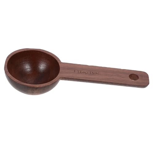 EXHUMKY Holzlöffel für Kaffee und Tee Schwarzer Walnuss Holzmesslöffel für Kaffee Tee und Gewürze Langlebig und Leicht zu Reinigen für Ihre Küche von EXHUMKY