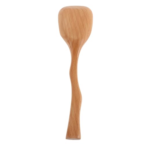 EXHUMKY Holzlöffel mit Langem Griff Antihaft Reislöffel für Reiskocher Küchenutensil zum Servieren und Rühren Vielseitig Einsetzbar Design von EXHUMKY