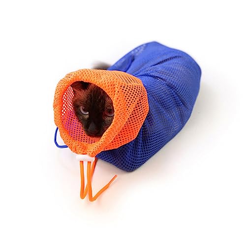 EXHUMKY Katzenpflegetasche Aus Netzmaterial Und Einfach Anzuziehen Für Fellpflege Baden Krallenschneiden Und von EXHUMKY