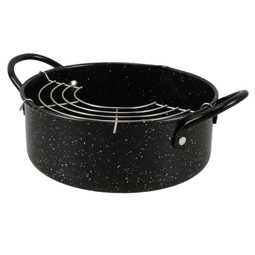 EXHUMKY Kleiner Öl Frittiertopf mit Filter für Induktionsherd und Gasherd Fritteuse für Tempura und Hähnchenflügel Leicht zu Reinigen und Abnehmbarer Drahtkorb EXHUMKY Kleiner Öl Frittiertopf mit Filter für Induktionsherd und Gasherd Fritteuse für Tempura und Hähnchenflügel Leicht zu Reinigen und Abnehmbarer Drahtkorb von EXHUMKY