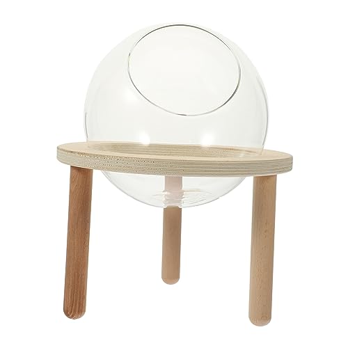 EXHUMKY Kleines Sandbad für Hamster Transparente Badewanne Multifunktionale Haustier Toilette und Futterbehälter für Kleine Nager von EXHUMKY