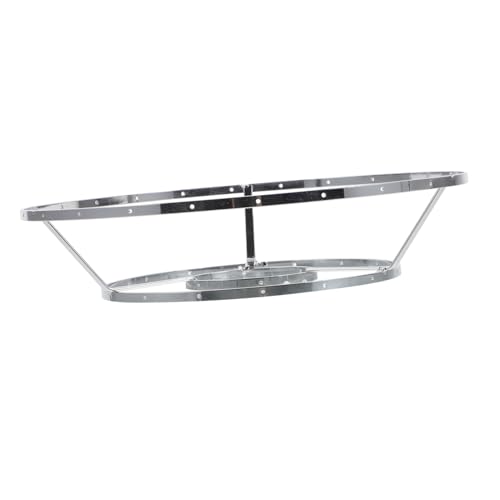 EXHUMKY Lampenschirm Gestell DIY Pendelleuchte Lampenhalterung aus Eisen Lagig Silber Vintage Stil für Wohnzimmer Büro Bar von EXHUMKY