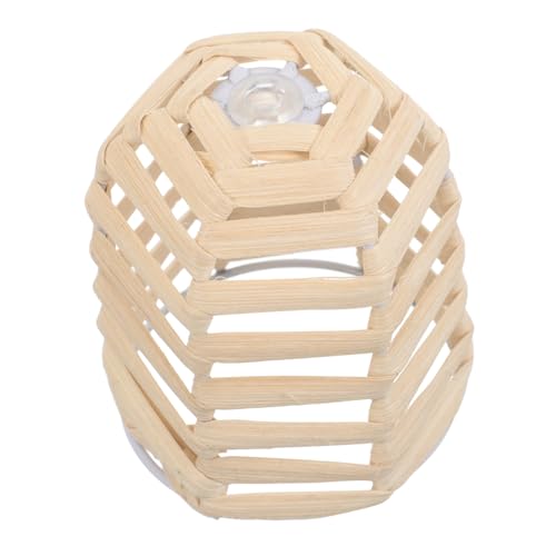 EXHUMKY Mini Lampenschirm aus Woven Bamboo Lampshade für Kreative Beleuchtung Leicht Kompakt und Vielseitig für Innenräume für Tischlampen Pendelleuchten und Lichterketten Rustikaler Look von EXHUMKY
