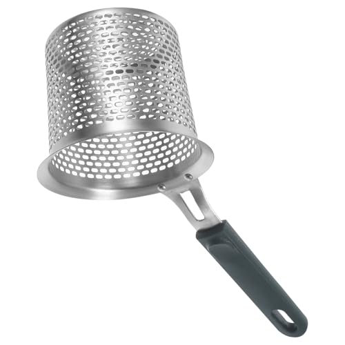 EXHUMKY Hot Pot Sieb mit Rutschfestem Griff Feines Netz für Nudeln und Frittieren Küchensieb für Hause von EXHUMKY