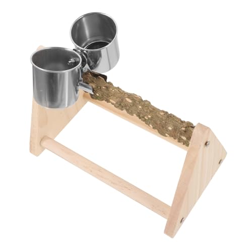 EXHUMKY Papageien Stand aus Holz Bissfestes Vogelspielzeug mit Rauer Sitzstange für Komfortables Stehen Fußübung und Nagelpflege Dekoratives Futterhaus zubehör für Papageien und EXHUMKY Papageien Stand aus Holz Bissfestes Vogelspielzeug mit Rauer Sitzstange für Komfortables Stehen Fußübung und Nagelpflege Dekoratives Futterhaus zubehör für Papageien und von EXHUMKY
