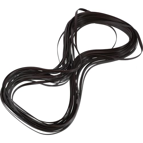 EXHUMKY Pe Rattan Reparaturmaterial für Möbel DIY Balkonstuhl Webmaterial Multifunktionale Langlebige Pe Rattan für Vintage Stühle und Lampenschirme Tiefbraun Strängig von EXHUMKY