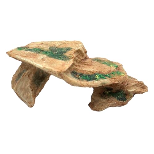 EXHUMKY Resin Reptilien Versteck Felsen Schildkrötenplattform Terrarium Dekor Langlebig und Farblich Gestaltet für Eidechsen Schlangen und Kleine Reptilien Geeignet EXHUMKY Resin Reptilien Versteck Felsen Schildkrötenplattform Terrarium Dekor Langlebig und Farblich Gestaltet für Eidechsen Schlangen und Kleine Reptilien Geeignet von EXHUMKY