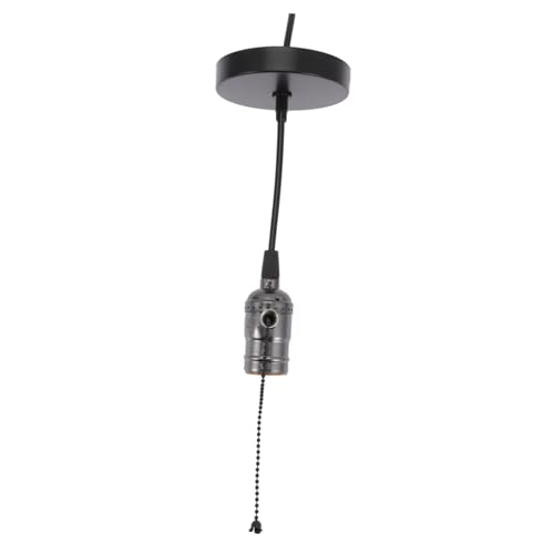 EXHUMKY Retro Pendelleuchten Fassung Aluminium Lampenhalter mit Schalter Vintage Lichtadapter für DIY Dekoration Teehäusern und Restaurants zur Beschädigter Lampensockel von EXHUMKY