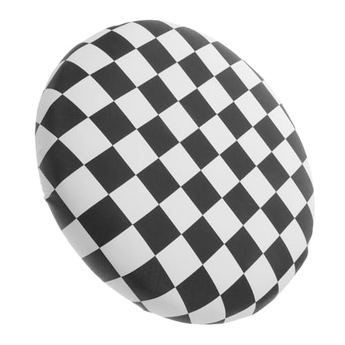 EXHUMKY Runder PU Sitz für Barhocker Austauschbare Sitzfläche für Drehbare Barstühle Schwarz Weißes Lederdesign für Küche Restaurant und Garten von EXHUMKY