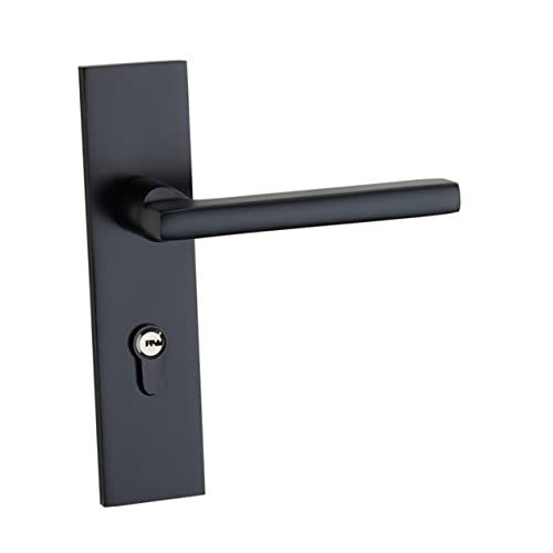 EXHUMKY Schwarz Aluminium Türschloss Europäischer Stil Rostfreies Sicherheitsschloss für Bad Schlafzimmer Installieren Leicht zu Reinigen Hochwertige Verarbeitung von EXHUMKY