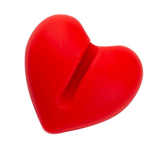 EXHUMKY Silicone Thermometer Clip für Präzise Temperaturmessungen Herzform Rot für Milch Getränke Kochen Leicht Kompakt Einfach zu Befestigen und von EXHUMKY