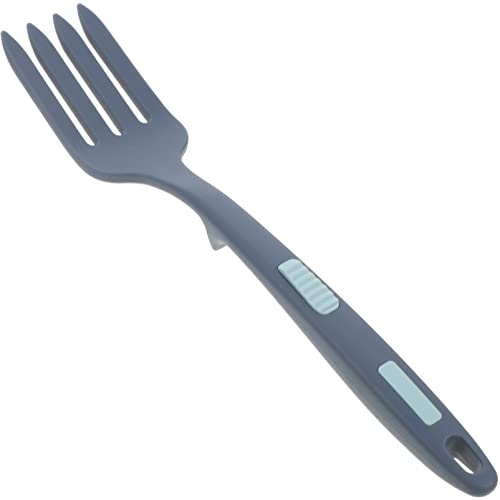 EXHUMKY Silikon Kochgabel für Pasta Ergonomische Wiederverwendbare Küchenutensilien Spülmaschinengeeignet Große für Spaghetti und Bratgerichte von EXHUMKY