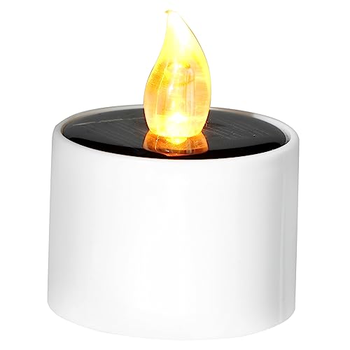 EXHUMKY Solarbetriebene LED Teelampe Flameless Kerzenlicht für Schlafzimmer Wohnzimmer Partys Hochzeiten und Feiertage für Haustiere kein Wachs oder Rauch Leicht EXHUMKY Solarbetriebene LED Teelampe Flameless Kerzenlicht für Schlafzimmer Wohnzimmer Partys Hochzeiten und Feiertage für Haustiere kein Wachs oder Rauch Leicht von EXHUMKY