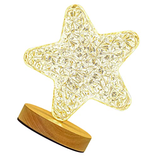 EXHUMKY Sternen Nachtlampe USB Dimmbar Dekorative Tischlampe für Mädchenzimmer Warmes Licht Verstellbare Helligkeit für Schlafzimmer und Gemütliche von EXHUMKY