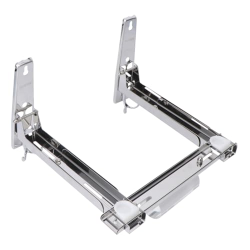 EXHUMKY Thickened Edelstahl Mikrowellen Regal mit Ausziehbarem Wandhalter Platzsparendes Küchen Aufbewahrungsregal mit Gleitender Schiene für Mikrowellen und Küchenutensilien Geeignet von EXHUMKY
