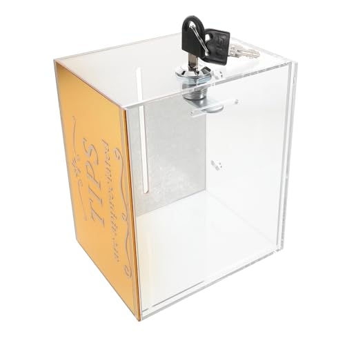 EXHUMKY Tippsammlung Box mit Schloss Spendenbox Geldaufbewahrungsbehälter Vorschlagsbox Gewinnspielkasse für Bars und Restaurants Großzügiges Volumen Robust und Vielseitig EXHUMKY Tippsammlung Box mit Schloss Spendenbox Geldaufbewahrungsbehälter Vorschlagsbox Gewinnspielkasse für Bars und Restaurants Großzügiges Volumen Robust und Vielseitig von EXHUMKY