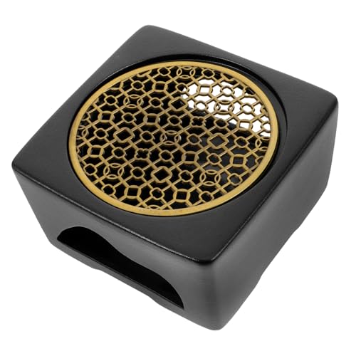 EXHUMKY Vintage Keramik Teewärmer Stövchen mit Kupferplatte Hitzebeständiger Teelicht Teekannenwärmer für Zuhause Büro Multifunktionaler Teekannen Stövchenwärmer EXHUMKY Vintage Keramik Teewärmer Stövchen mit Kupferplatte Hitzebeständiger Teelicht Teekannenwärmer für Zuhause Büro Multifunktionaler Teekannen Stövchenwärmer von EXHUMKY