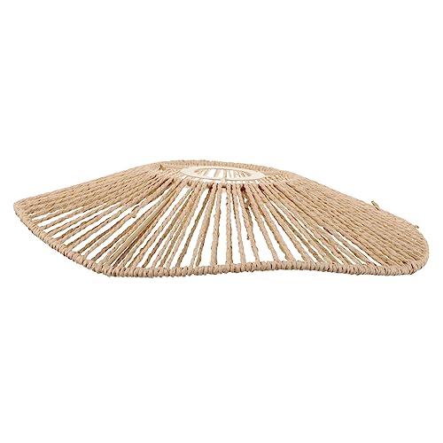 EXHUMKY Vintage Lampenschirm Papierseil Simulierter Rattan Lampenschirm für Deckenleuchten Natürliches und Beruhigendes Geeignet für Wohnzimmer Küche Restaurant von EXHUMKY