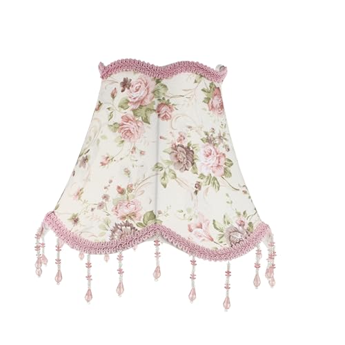 EXHUMKY Vintage Tischlampenschirm Fassung Retro Stil Lampenschirm für Tischlampe Geeignet für Nachttischlampe und Schreibtischlampe von EXHUMKY